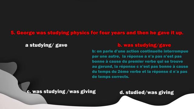Exercise Super! Le Simple Past and Past Continuous смотреть онлайн