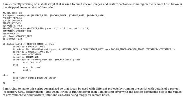 How to copy environment variables from local shell to a remote ssh connection inside a shellscript? смотреть онлайн