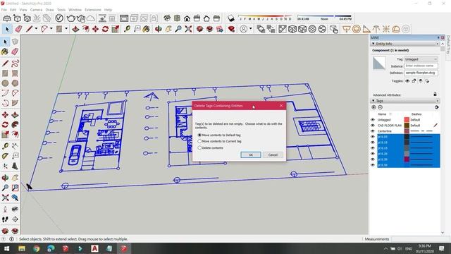 Importing AutoCAD files into Sketchup Tutorial Video смотреть онлайн
