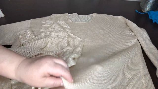 Комплект джемпер и палантин из пряжи Ализе ангора голд симли. LK-150. смотреть онлайн