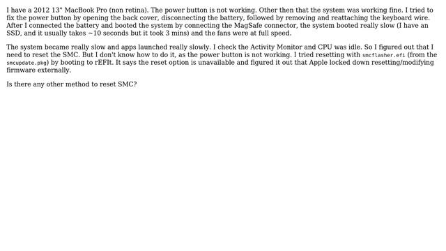 Apple: Reset SMC without power button смотреть онлайн