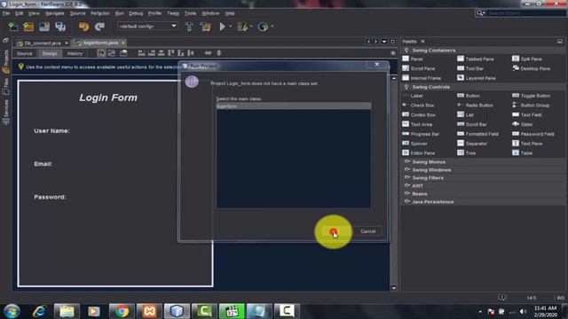 JAVA- Create login form in java with netbeans IDE using jframe смотреть онлайн