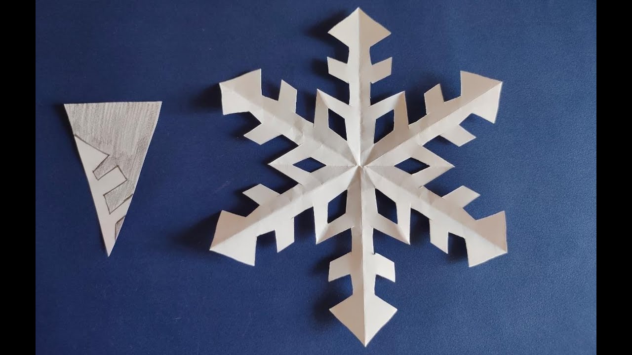 Рождественская бумажная снежинка # 1 - Как сделать простую бумажную снежинку своими руками смотреть онлайн