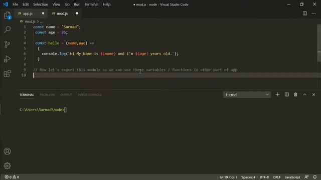 HOW TO CREATE IMPORT EXPORT CUSTOM IN NODE.js MODULES USAGE IN NODE.js смотреть онлайн