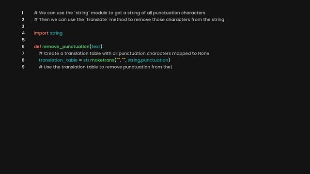 Remove punctuation from a string смотреть онлайн