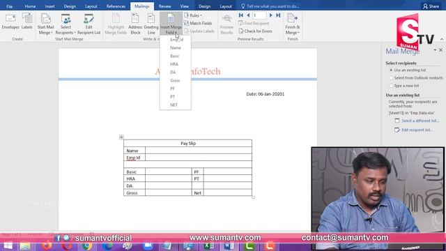 Create Salary Slip of 1000 Employees Using Mail Merge || Word to Excel Mail Merge |Emmanuel |SumanT смотреть онлайн