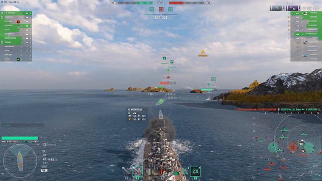#0823 World of Warships Preussen 130k 4K HDR 60 FPS german bb random смотреть онлайн