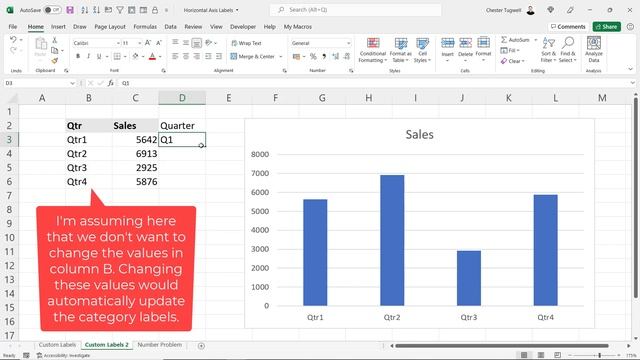 How to Change Horizontal Axis Labels in Excel | How to Create Custom X Axis Labels смотреть онлайн
