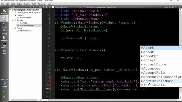 Qt muhitida ishlash 9-dars QMessageBox Xabar oynalari смотреть онлайн