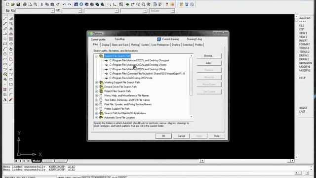 Добавление TopoMap в Avtodesk autocad 2002 смотреть онлайн