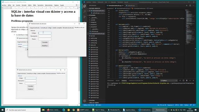SQLite: interfaz visual con tkinter y acceso a la base de datos - 2 смотреть онлайн