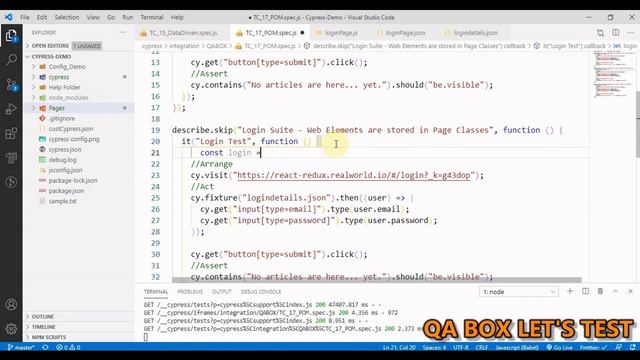 Part 20 - Cypress - Page Object Model (POM) Pattern смотреть онлайн
