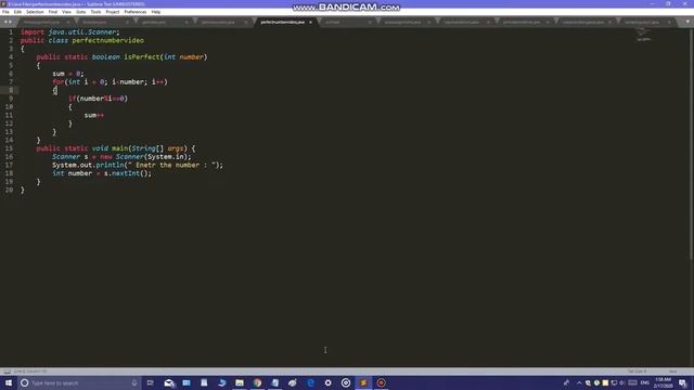 Write a program that finds a Perfect Number | Java | Sublime | Coding Tutorials | смотреть онлайн