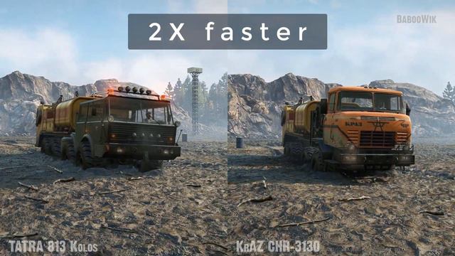 SnowRunner Mod VS Mod | TATRA 813 Kolos VS KRAZ CHR 3130 смотреть онлайн