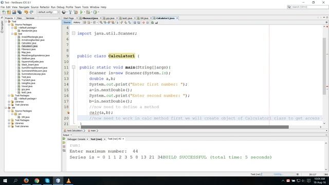 Java calculator using a single method смотреть онлайн