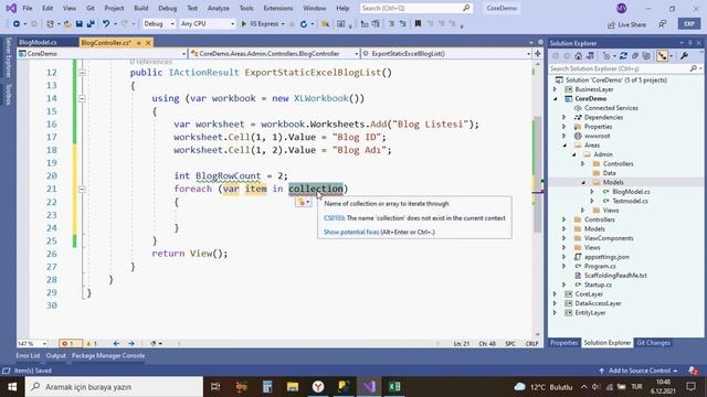 #95 Asp.Net Core 5.0 Proje Kampı Excel Export 1 смотреть онлайн