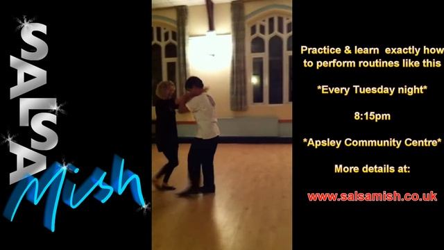 Intermediates Salsa - End of lesson demo 2 - Routine taught at Apsley on19th October 2010 смотреть онлайн