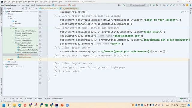 30 DAKIKADA SELENIUM 7 - JUNIT ASSERTIONS ÖRNEK SORU ÇÖZÜMÜ смотреть онлайн