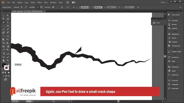 Tutorial: How to Create Vector Cracked Earth Background by AllFreePik | Adobe Illustrator смотреть онлайн