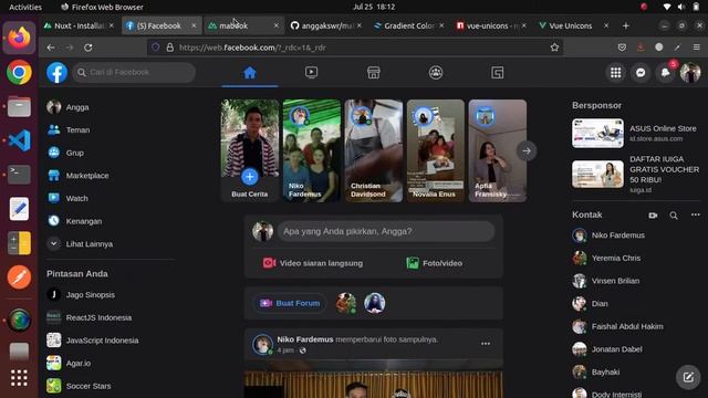 Clone Dashboard Facebook #4: Vue Unicons dan Grid смотреть онлайн