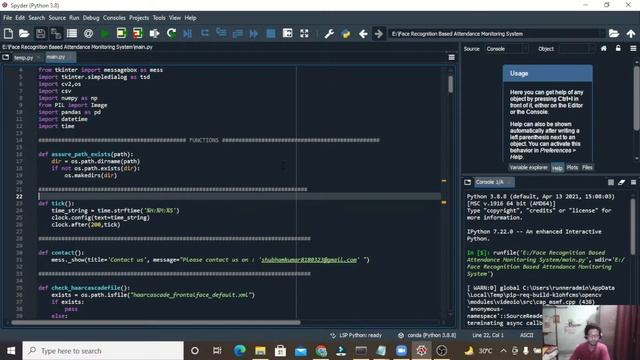 Face Recognition Based Attendance Monitoring System using Python || Full Explanation || Live || tes смотреть онлайн