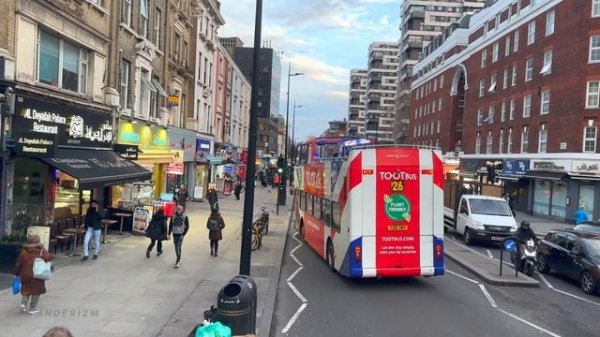 Exploring inner city London at dusk aboard London Bus 23 from Maida Hill to Hammersmith Bus Station
