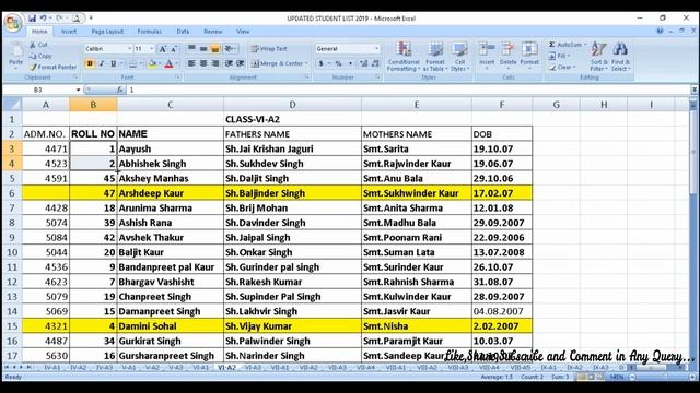 HOW TO ARRANGE STUDENT RECORD ACCORING TO NAMES Alphabetical order смотреть онлайн