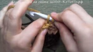 Вяжем ковер из полиэфирного шнура «Карусель» (столбики без накида)