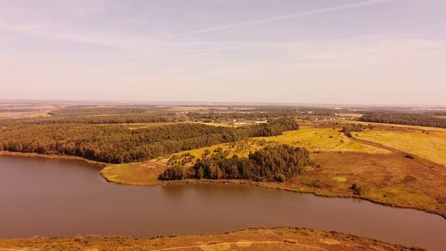 Тула. Зайцевские пруды. DJI Mavic Mini. Flying over fields and ponds смотреть онлайн