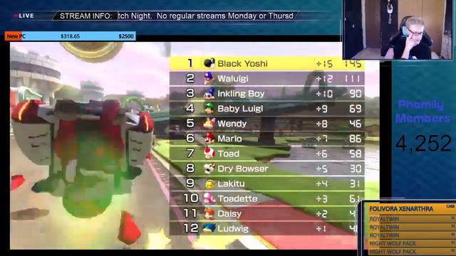 RACING RAINBOW ROAD / Mario Kart 8 Deluxe / The Insomniacs Stream #740 смотреть онлайн