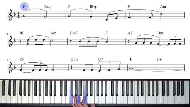 What a Wonderful World Piano Tutorial смотреть онлайн