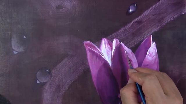 PURPLE MAGNOLIA 0822 | PAINTING PROCESS | HEALING ART | ACRYLIC PAINTING | FOR BEGINNERS | #54 смотреть онлайн