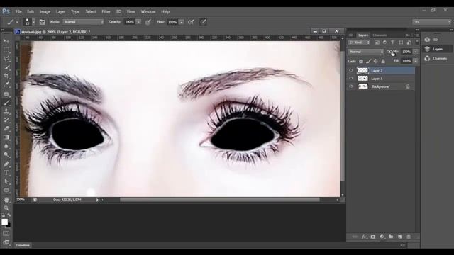 Как сделать #чёрные #глаза в #фотошоп #cs6
