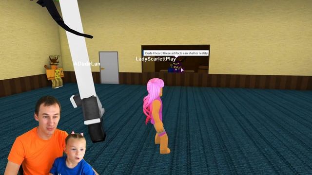 Симулятор Лифта. Папа и Скарлетт катаются на очень странном лифте в роблокс смотреть онлайн