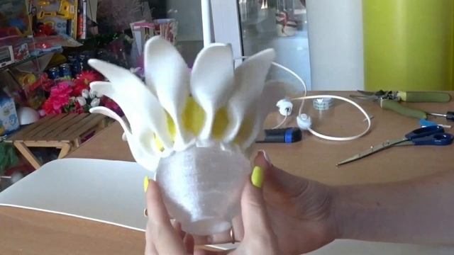 МК Ростовая ромашка из софтина. Светильник своими руками смотреть онлайн