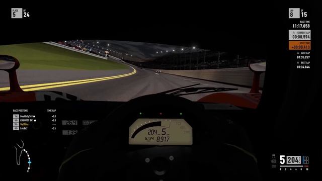 P1 Prototype Championship Race 6: 1991 Mazda 787B versus Unbeatable AI at Daytona Night (POV) смотреть онлайн