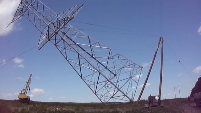 Установка опоры ВЛ 330 кВ (Y330+9)