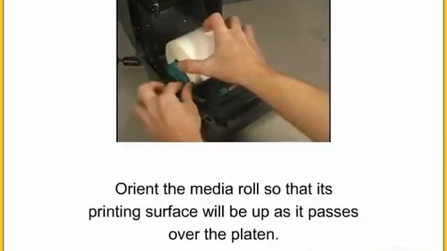 Как установить носитель в принтер этикеток Zebra GK420t смотреть онлайн