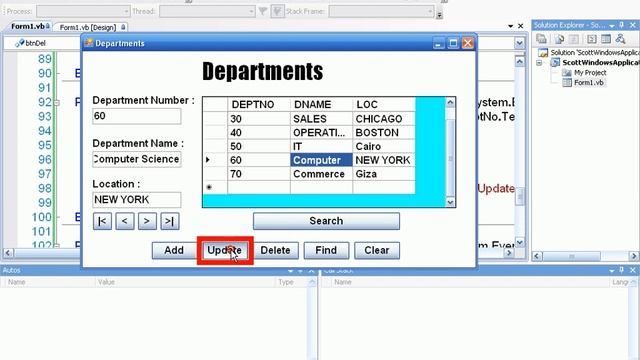Course ADO NET Application VB NET+Oracle Database Lesson6Update+Delete смотреть онлайн