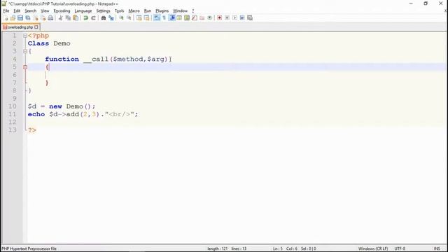 Object Oriented Programming In PHP Tutorial In Hindi | Part-10 Function Overloading in PHP смотреть онлайн
