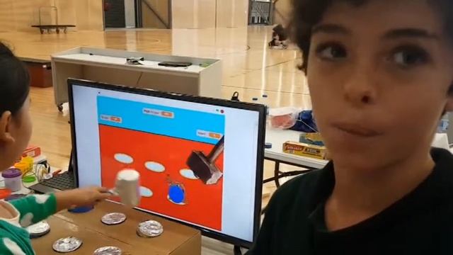 Year 7 student Whack a Mole Game with Scratch and Makey Makey. Merrimac SHS смотреть онлайн