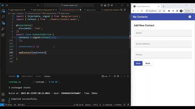 Angular Signals v16: Create a simple Contacts App (2/3) смотреть онлайн