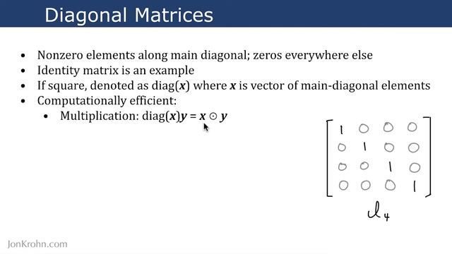 Diagonal Matrices — Topic 23 of Machine Learning Foundations смотреть онлайн