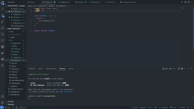 React webportfolio Компонент Sidebar #2 смотреть онлайн