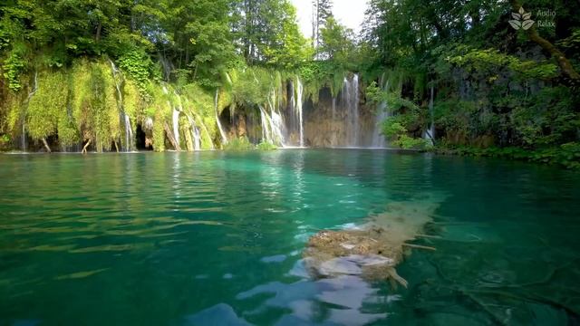 Beautiful Waterfall in Croatia (Plitvice National Park). 10 hours Nature ASMR [AudioRelax] смотреть онлайн