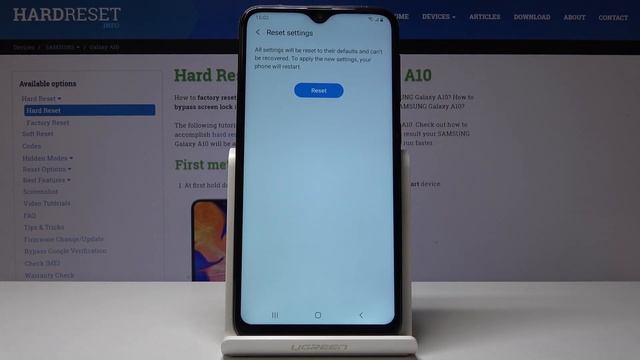 How to Reset Settings in SAMSUNG Galaxy A10 - Restore Configuration смотреть онлайн