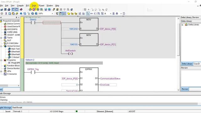 Delta AS PLC EtherNet IP explicit connect with DVP12SE смотреть онлайн
