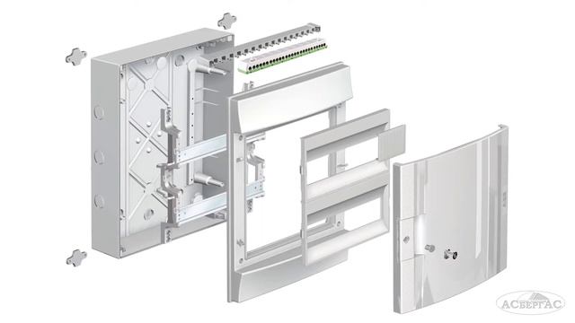 ABB Mistral65-36 (2 DIN-рейки) - Бокс настенный на 36 модулей 430х435х155 - (1SLM006501A1205) смотреть онлайн