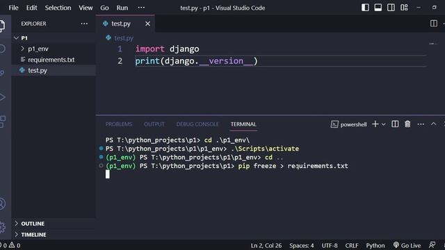 How to create requirements.txt file in virtual environment in python? #pythonvirtualenvironment смотреть онлайн