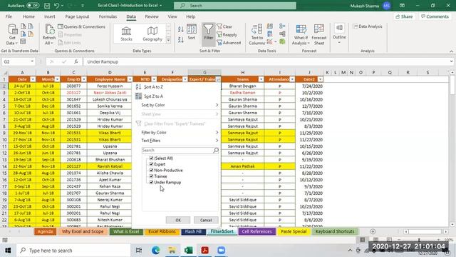 Module 1   Introduction To Excel